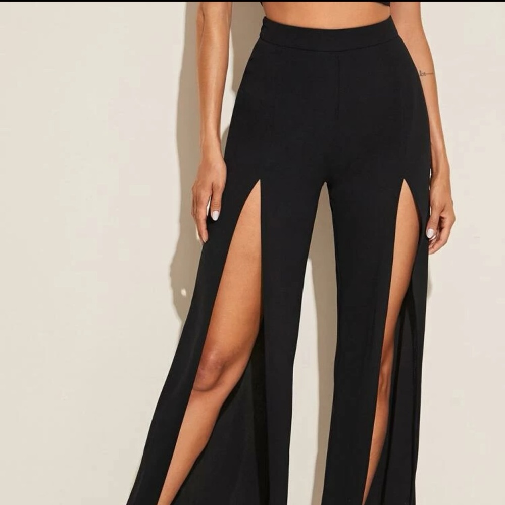 black open pants